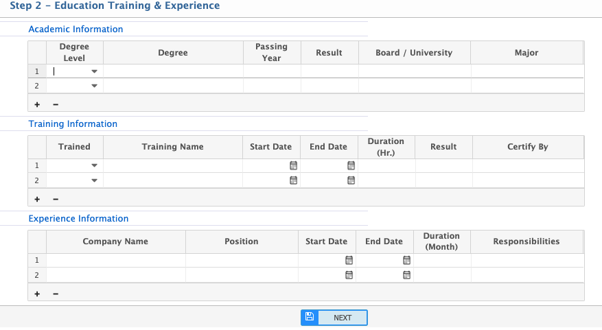 Academic Qualification